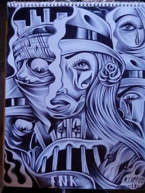 Cholitos Prison Art Chicano Art Chicano Drawings