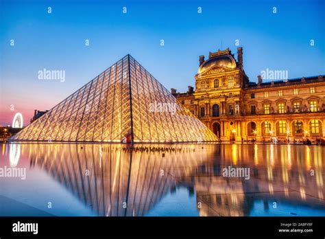 Louvre Museum at Night, Paris Stock Photo - Alamy