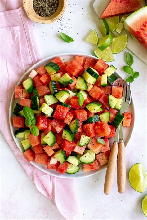 Watermelon Cucumber Salad - #foodbyjonister