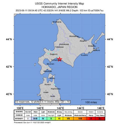 Magnitude 6 2 Earthquake Hits Japan S Hokkaido Prefecture Earth