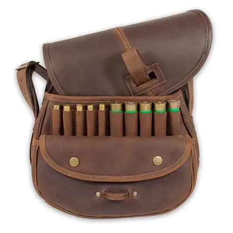 Custom Made Leather Hunting Shooting Cartridge Bag Clay Pigeon Durable