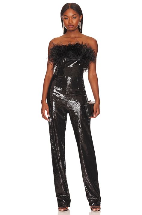 Bronx And Banco Lola Noir Sequin Jumpsuit In Black Revolve