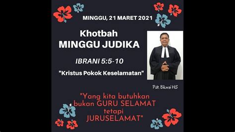 Khotbah Minggu Judika Ibrani Youtube