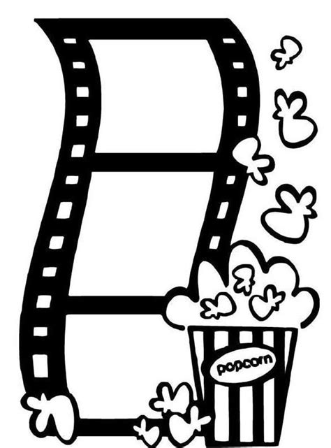 Movie Flim And Popcorn Vinyl Decal Home Art Decor Quote Lettering Words