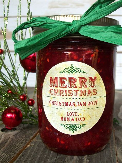 Free Printable Christmas Labels For Jars Tape The Label Onto Your Jar