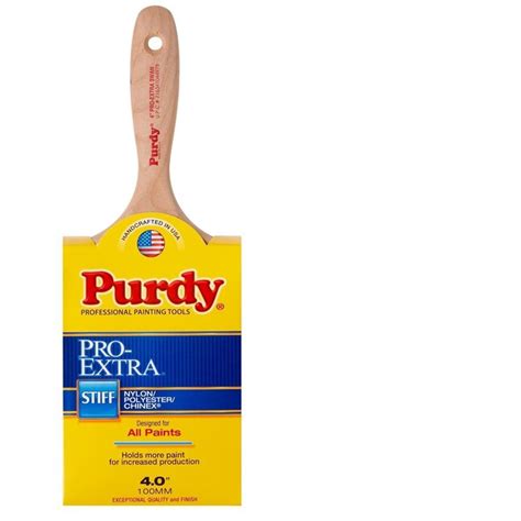 Purdy Pro Extra Swan 4 In Nylon Polyester Blend Flat Paint Brush At