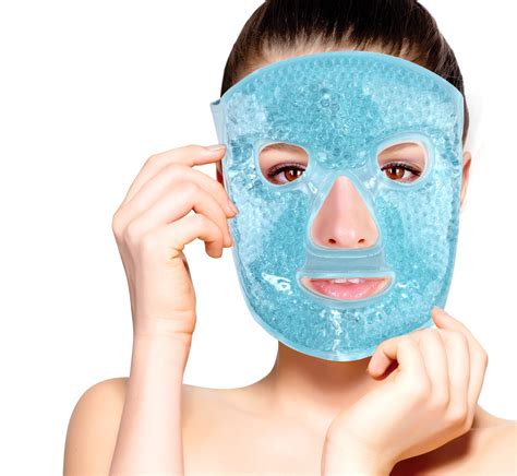 Hot And Cold Therapy Gel Bead Full Facial Mask By FOMI Care Ice Face Mask For Migraine