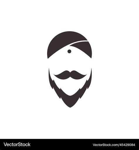 Indian Turbans Icon Logo Royalty Free Vector Image