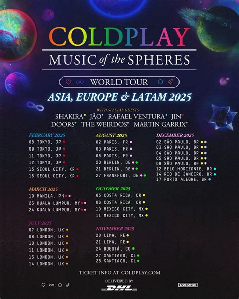 Coldplay Tour 2025 Dates Mark Your Calendars For An Unforgettable