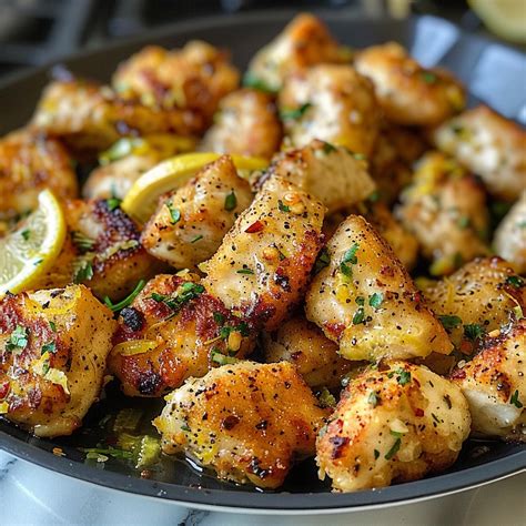 Lemon Garlic Chicken Bites