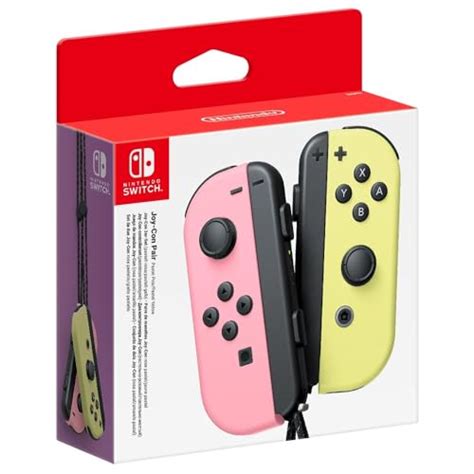 Nintendo Paire De Manettes Joy Con Gauche Rose Pastel Et Droite Jaune