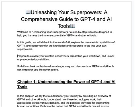 Unleashing Your Superpowers A Comprehensive Guide To Gpt And Ai Tools