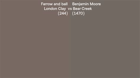 Farrow And Ball London Clay 244 Vs Benjamin Moore Bear Creek 1470