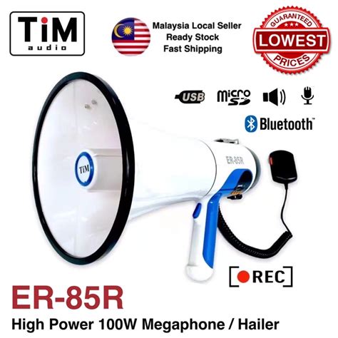 Low Prices Tim Er R High Power Loud Hailer Megaphone With Siren Usb