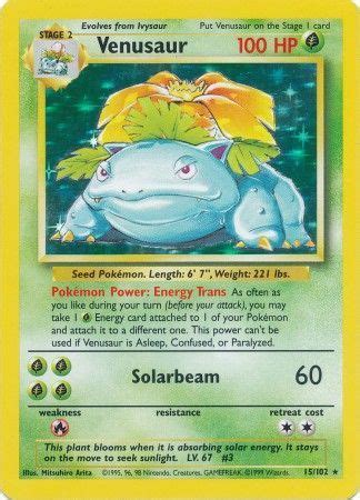 Venusaur Base Set Unlimited Pokemon Trollandtoad