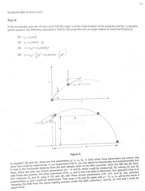 Solved Lab Projectile Motion Objectives To Study The Chegg