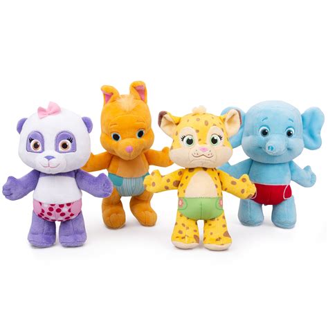 Snap Toys Word Party 7" Plush Baby Animals, 4 Pack - Lulu, Bailey ...