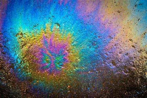 Colorful Paint With Rainbow Oil Slick Effect