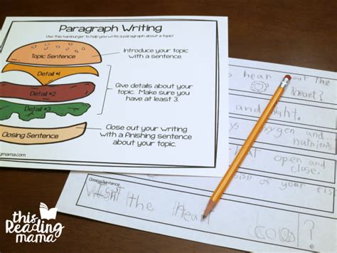 Writing Hamburger Paragraph Lesson Plans