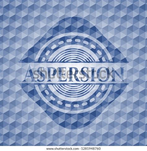 Aspersion Blue Hexagon Emblem Stock Vector Royalty Free