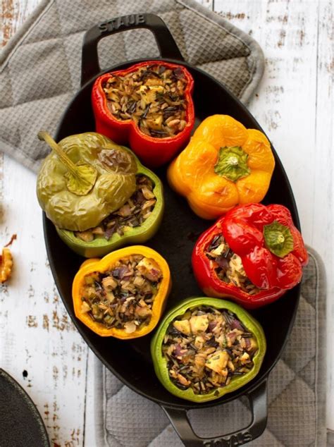 Brown And Wild Rice Stuffed Peppers The Vegan Atlas