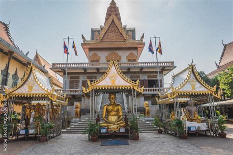 Temple in Phnom Penh Cambodia. Phnom Penh, Cambodia Stock Photo | Adobe ...