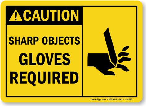 Gloves Required Signs Wear Gloves In This Area Signs