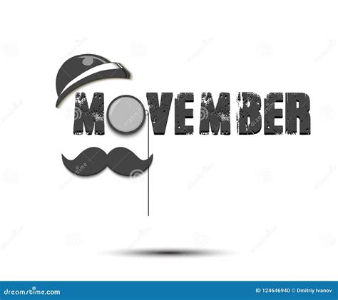 Logo Poster Banner Movember Stock Vector - Illustration of male ...