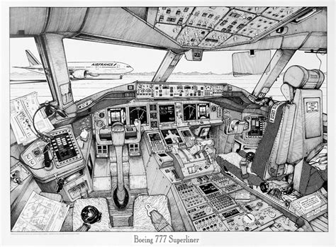 Boeing 737 Cockpit Drawing