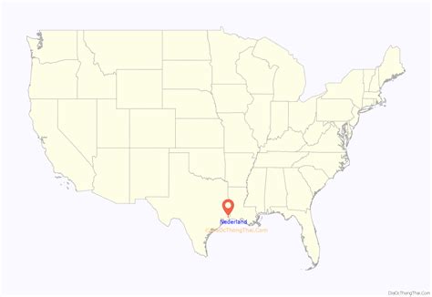 Map of Nederland city, Texas - Thong Thai Real