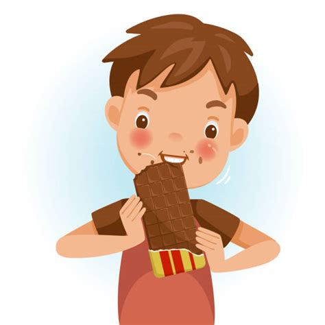 Boy Eating Chocolate Illustrations Royalty Free Vector Graphics And Clip