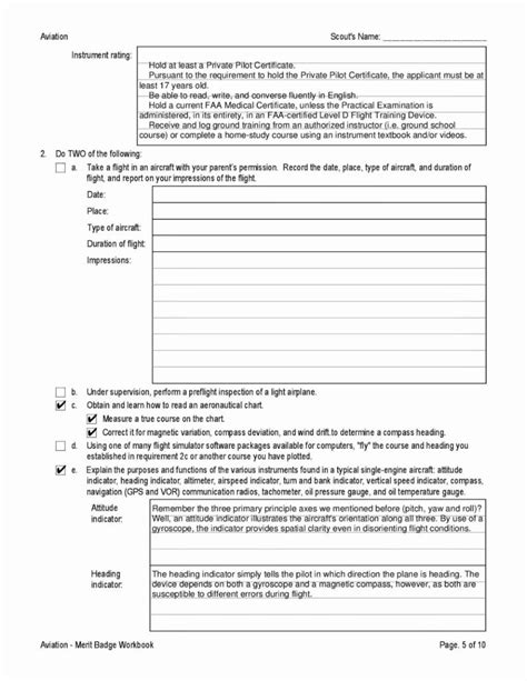 Camping Merit Badge Workbook Answer Key