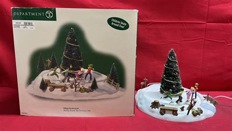 Dept 56 Village Accessories SKATING AROUND THE CHRISTMAS TREE Works