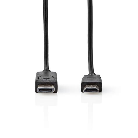 Displayport Cable Displayport Male Hdmi™ Male 4k30hz Nickel