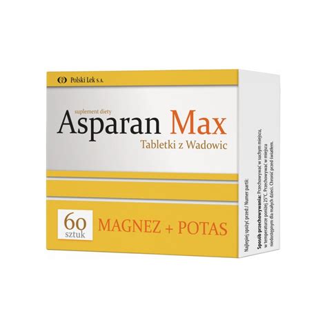 Asparan Max Magnez Potas Tabletek Dostawa Polska Apteka Uk