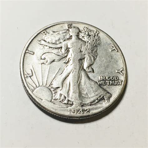 1942 Silver Walking Liberty Half Dollar Property Room