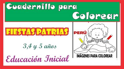 Recursos Para Educaciгіn Inicial Felices Fiestas Patrias Para Colorear