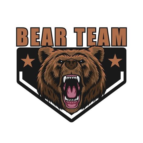 Premium Vector Bear Team Logo Mascot Design