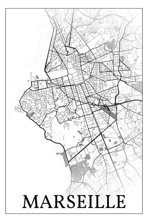Marseille France City Map Digital Art By Dandi Studio Fine Art