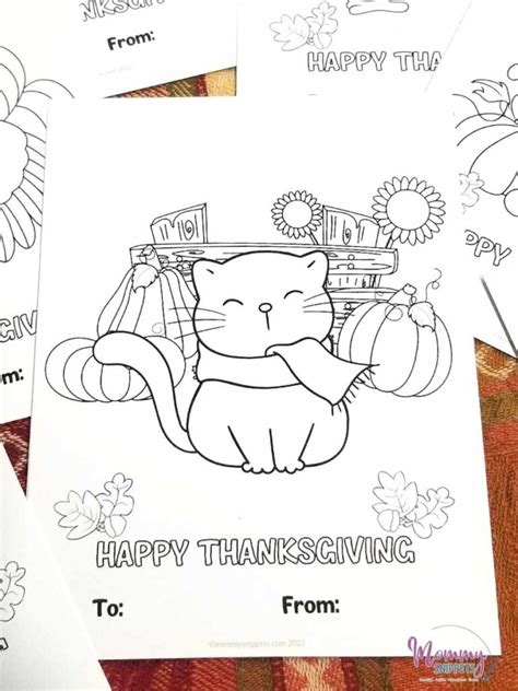 Printable Thanksgiving Cards To Color Sweet Friendsgiving Cards