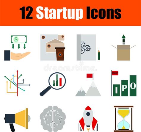 Startup Icon Set Stock Vector Illustration Of Vector 207635292