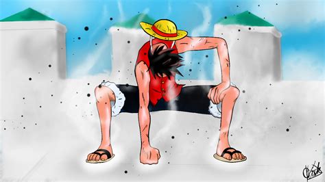 Gear Second Luffy {COLOURED} by CypherOptics on DeviantArt