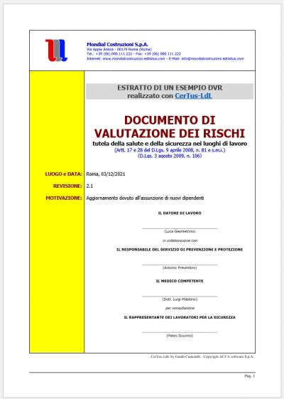 DVR cosè il Documento di Valutazione dei Rischi BibLus