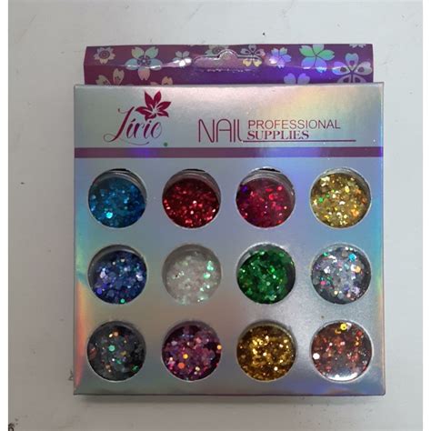 Kit Potinhos Glitter Flocado Decora O Brilho Para Unha Shine