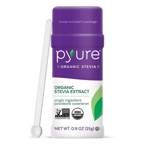 Pyure Organic Stevia Sweetener Extract Powder 100 Stevia Leaf Extract