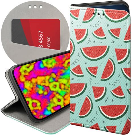 Etui Z Klapk Do Motorola Moto G Wzory Owoce Arbuz Ananas Cytryny