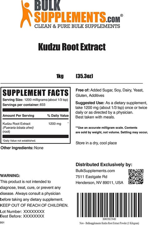 Bulksupplements Kudzu Root Extract Powder Kudzu Extract Kudzu