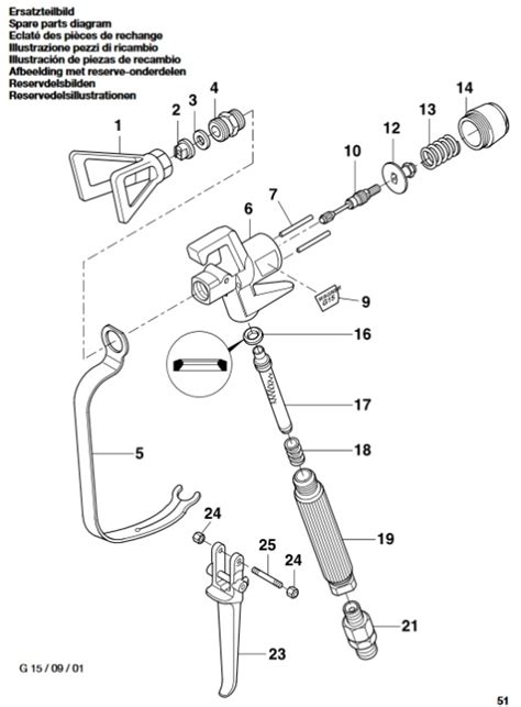 Wagner G15 Pistole G 15 Ersatzteile Bauzeichnung Zur Reparatur