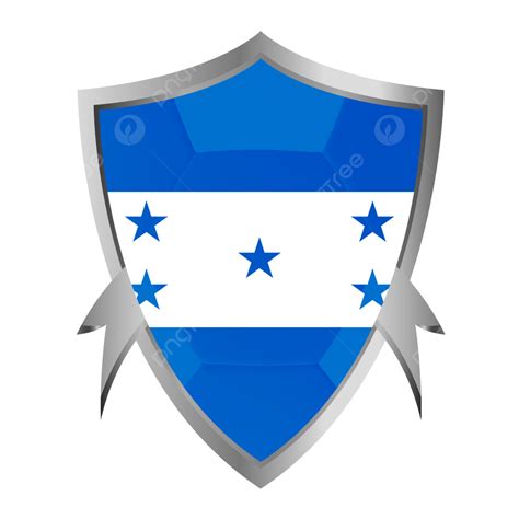 Honduras Flag In Silver Shield, Honduras, Flag, Honduras Day PNG ...