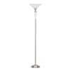 Cresswell 72 In Brushed Nickel Traditional Torchiere Floor Lamp BM1551